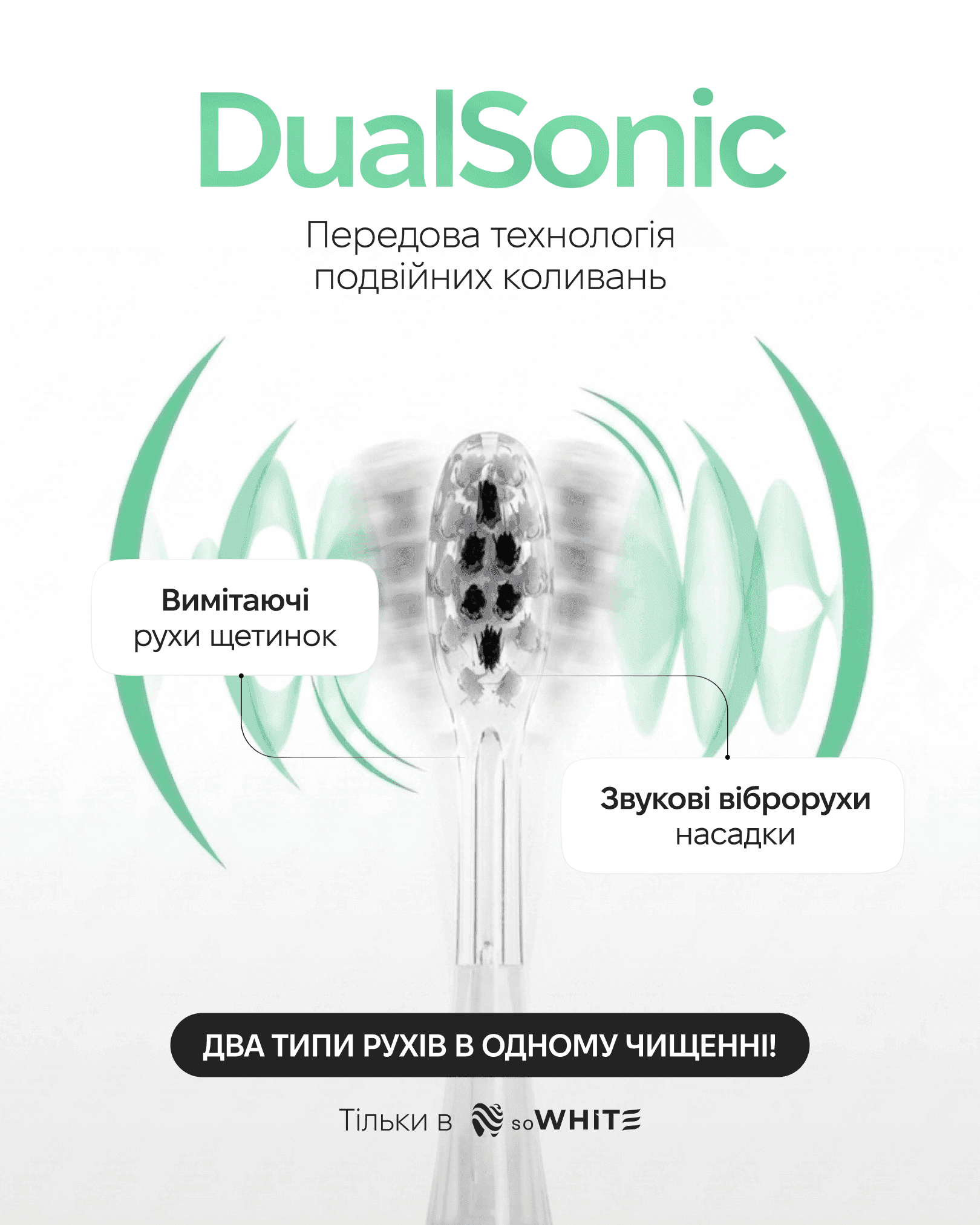 Звукова зубна електрощітка SoWhite Deep S30